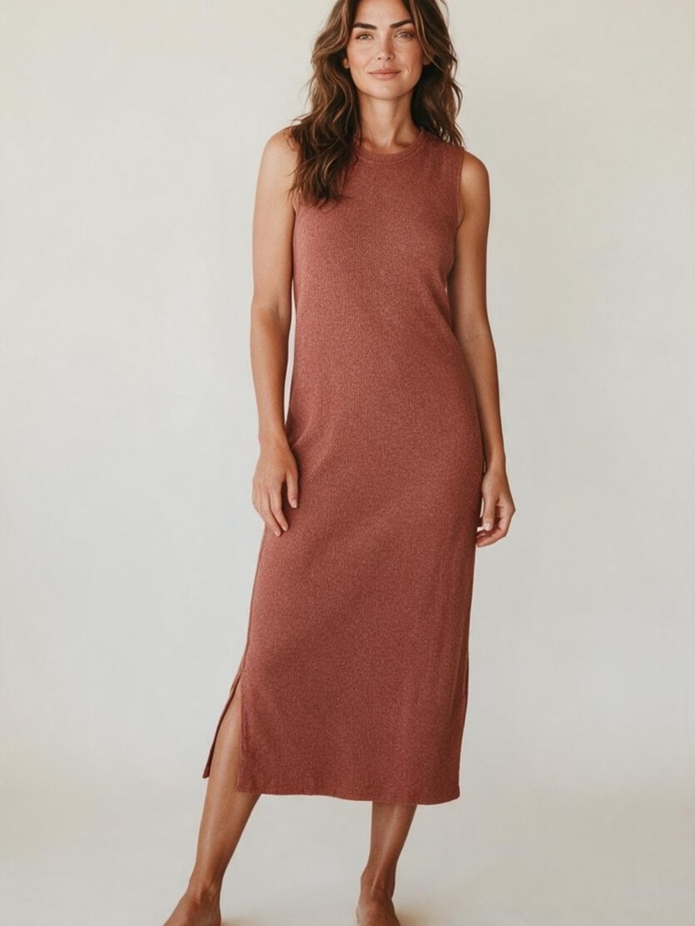 H&M Sleeveless Rust Maxi Dress